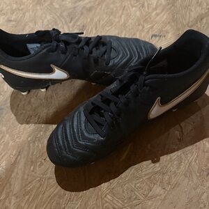 Nike Tiempo Black Soccer Cleats